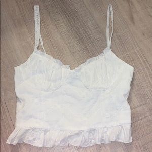 Zara white crop top
